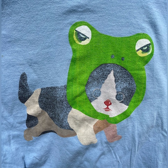 adorable cat frog costume t shirt - Picture 2 of 2
